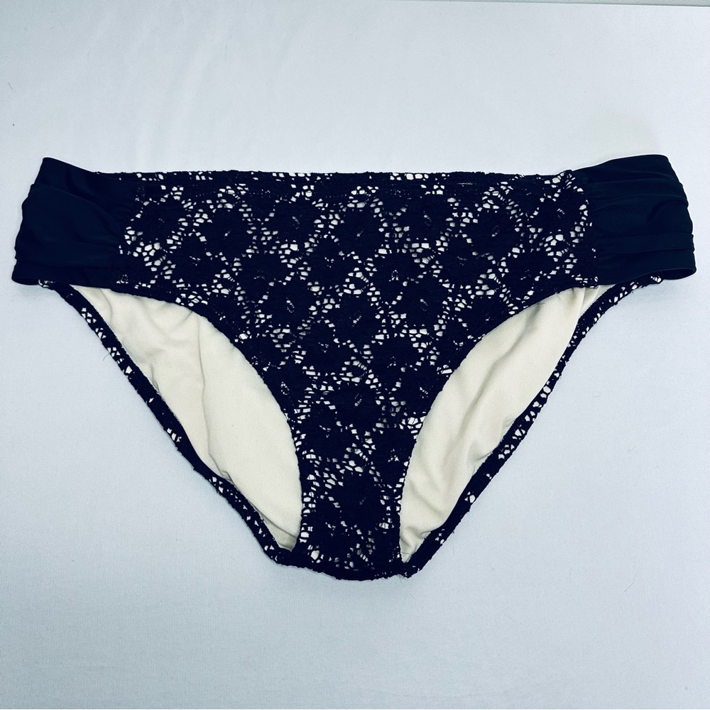 Adore Me Black Crochet Bikini Bottoms